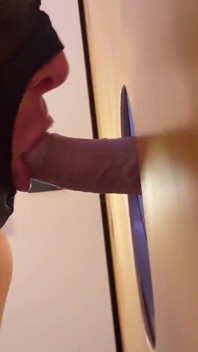 Thick Cock Squirts at Golden Gloryhole