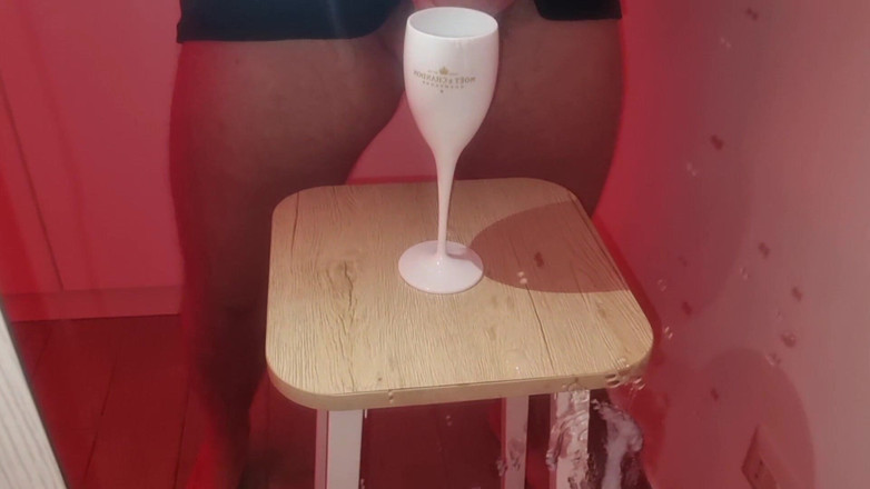 Alexander Audran: Cum Tasting - Moët &amp; Chandon and a Goblet of Cum Poured...