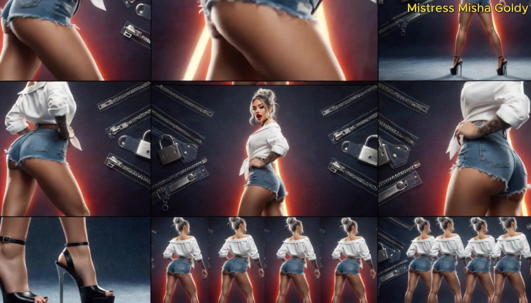 Goddess Misha Goldy: Traction répétée des fesses