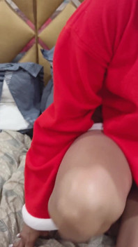 Quente casal indiano quente faz sexo hardcore no dia de Natal