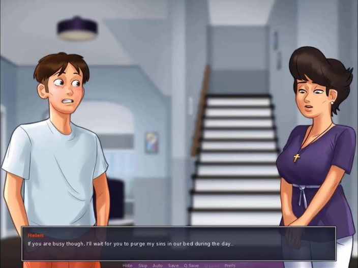 Cartoon Play: Summertime saga part 201 - BDMS fuck attached milf