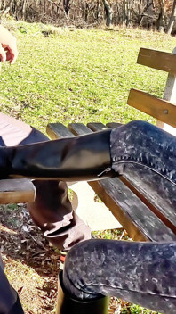 Boot Worship in a Park