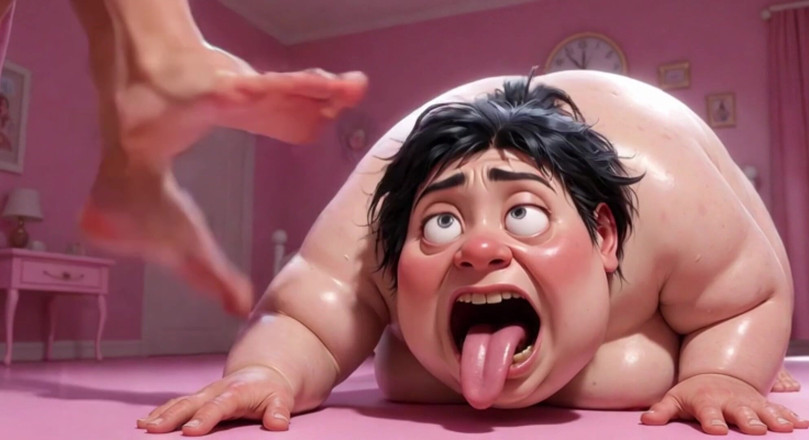 Anime Hentai: Fat Ugly Woman Degraded - Lick Beautiful Girl's