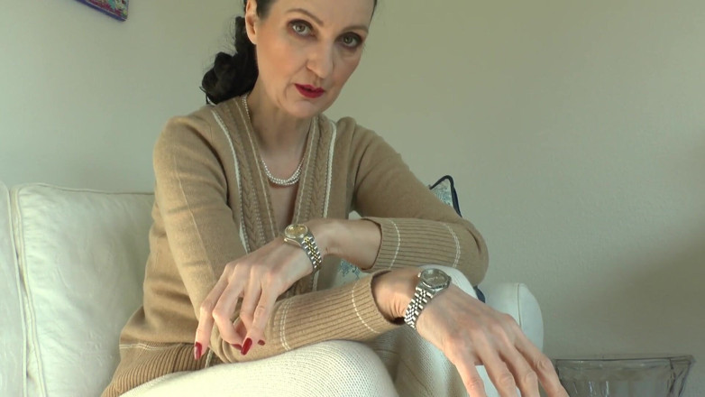 Lady Victoria Valente: Stepmother Shows Her Watches, Watch Cock Masturbate and Cum