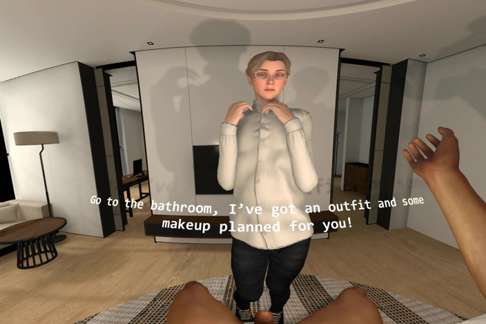 Trans Fantasy VR Studio: FVR - 56 - феминизирует его - фильм целиком - Riley