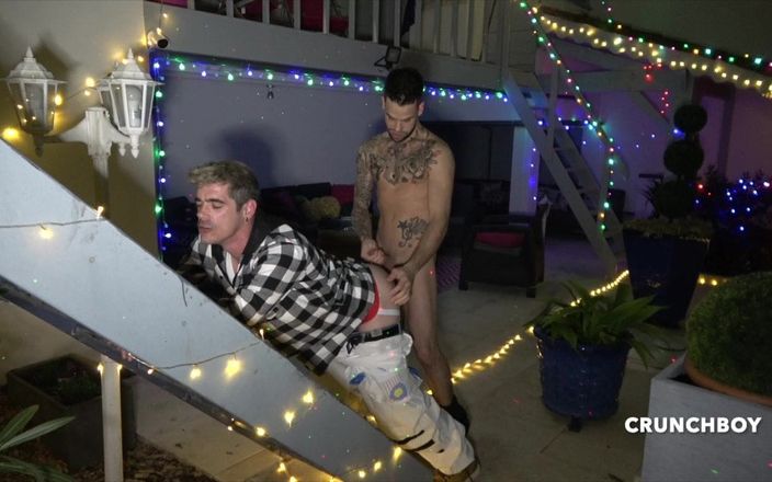 Slut twink used bareback by XXL cock: Dimitri fucked raw by Kevin David outdoor