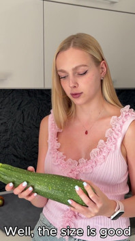 Stepson's Big Dick or a Zucchini? Stepmom Choose Where to Sit with Her Huge Ass