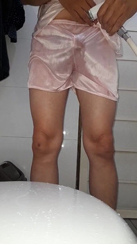 Cum Inside Satin Silk Sleepwear Set