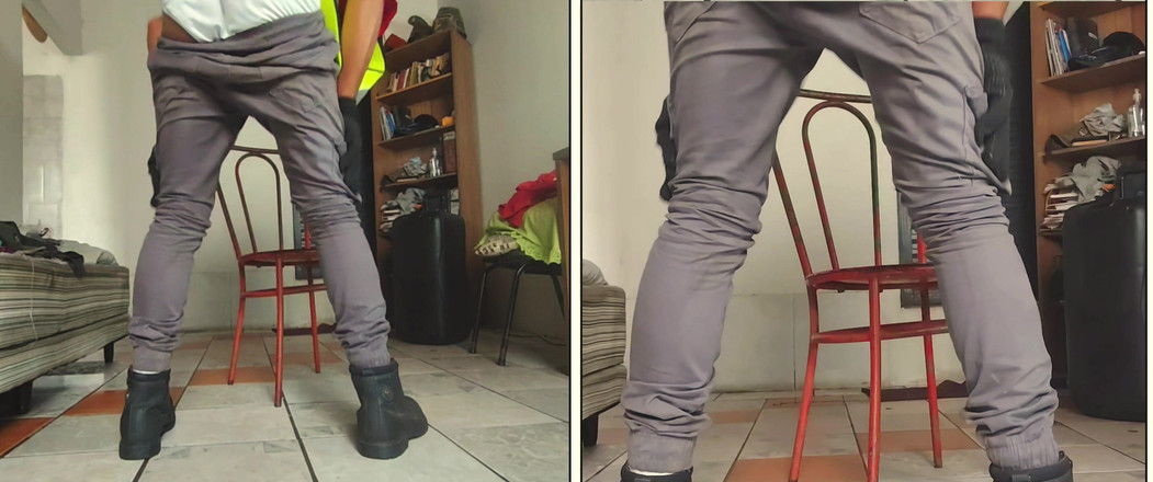 Stink HairyMale: Bílé spodní prádlo - Pracovník (dvojitá kamera)