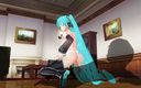 H3DC: 3D Hentai Hatsune Miku cavalga seu pau vaqueira reversa
