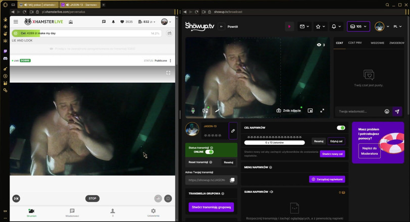 Jerking Perv: Retransmisión en directo