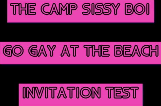Campsissyboi: Alleen audio - de Camp Sissy Boi uitnodigingstest laat me het...
