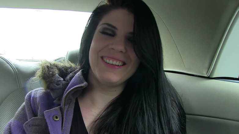 Kinky Porn Freaks: Lucia Love gets naked in a car and pisses outdoor