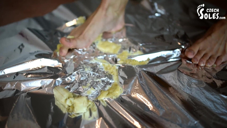 Czech Soles - foot fetish content: Food crushing and pet training by Daniela