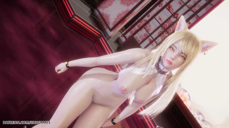 3D-Hentai Games: Mmd Gokuraku Jodo Ahri Striptease Sexy League of Legends Hentai 4K...
