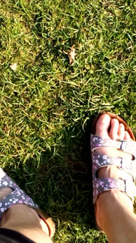 Bare Feet in Slippers