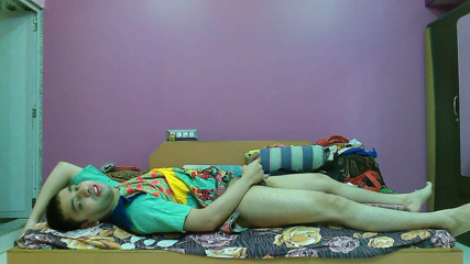 Cute & Nude Crossdresser: Sexy sissy crossdresser femboy Sweet Lollipop masturbation and cum in...