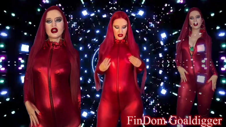 FinDom Goaldigger: Glanzende bodysuit-transformatie