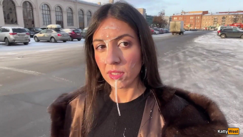 Katty West: Pipe déjantée dans une voiture et cumwalk