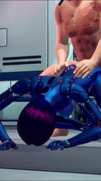 Koboi 3D Ruang berkongkek tegar dengan patung seks robot wanita
