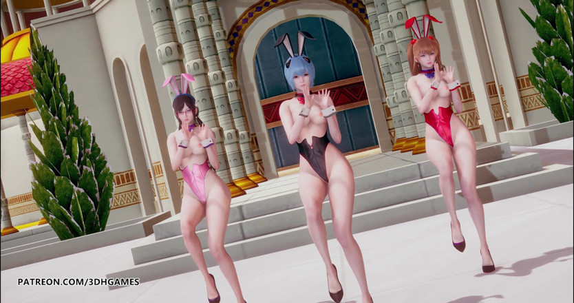 3D-Hentai Games: सोमी - जन्मदिन नग्न नृत्य इंजीलियन Rei ayanami asuka Langley Sōryū Mari शानदार makina