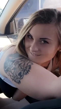 Riding Dildo on Dashboard Car Sex Sneak Peek