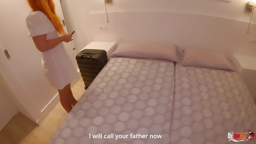 Stepmom and Stepson Shared Bed in Hotel and Have Sex. English Subtitles (Olx red fox)