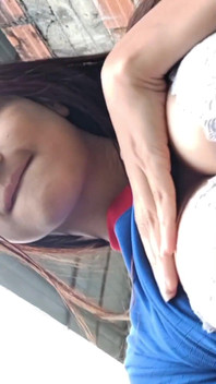 Colombian Woman Touches Her Delicious Breasts