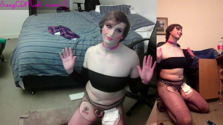 SissyCDMish: Sissycdmish - Studsar på min nya BBC dildo