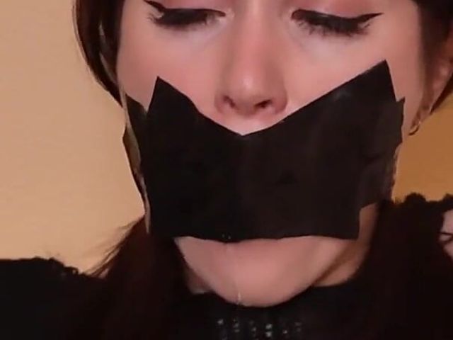 Duck Tape and Gag Ball Masturbation (Stacy Moon)