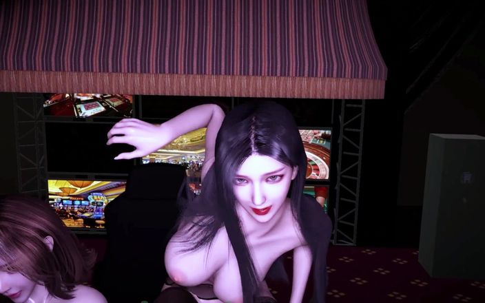 Soi Hentai: Två lesbisk förför med en dildo - 3D -animering V595
