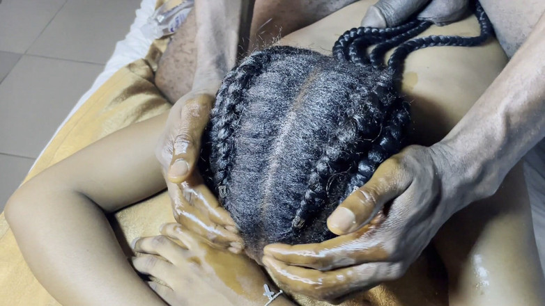 African Beauties: Hair Fetish for Ebony Teen Receiving Cum