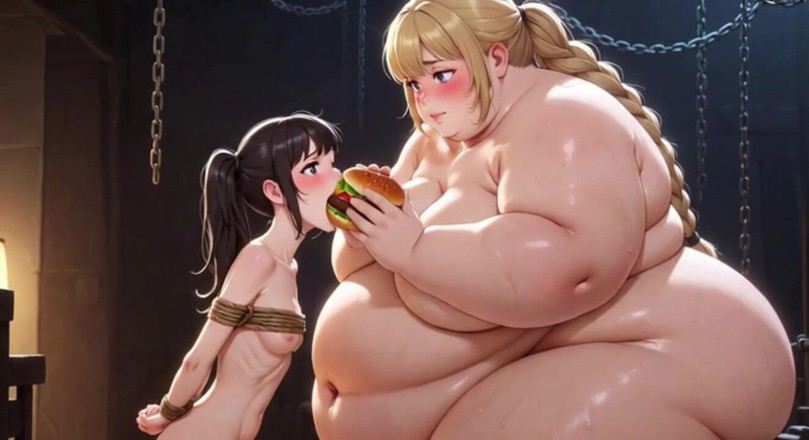 YOUR BEST FANTASY: SSBBW feederismus: ponižování a výstřik jejího hubeného otroka