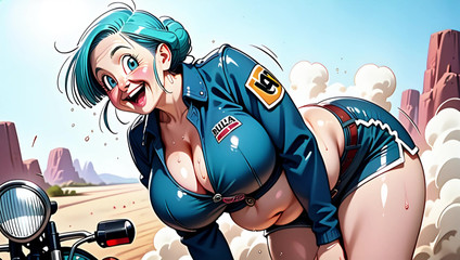 AI Porn: Bulma Fanart inspirado grandota en digital art set de arte
