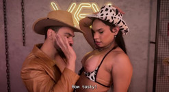 Beautiful Trans Fucking with Cowboy