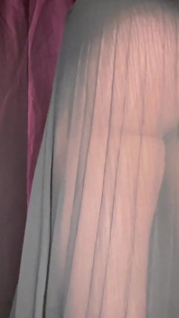Farting in See-through Black Dress