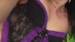 Filling up her mouth with piss after sex