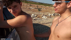 Amateur Guys Fuck: Agf02: Mladý pár při běhu - zachycen na kameře venku!