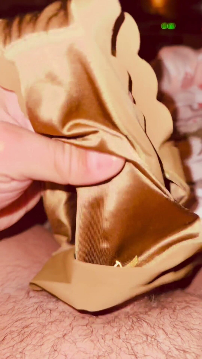 Bigbrook45: Cum in Silky Satin Green Panties
