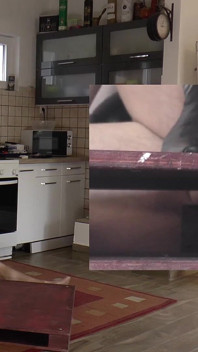 Slečna Douxxx používá jazyk svého otroka a drtí jeho rozkrok