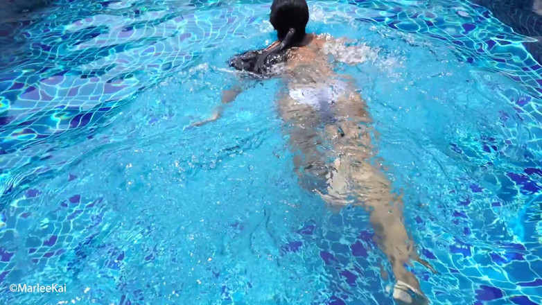 Marlee Kai: Thai girl sucks cock at the pool