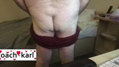 Coach Karl dude lodge: 즐거운 라이브 캠 쇼 중 코치의 엉덩이!