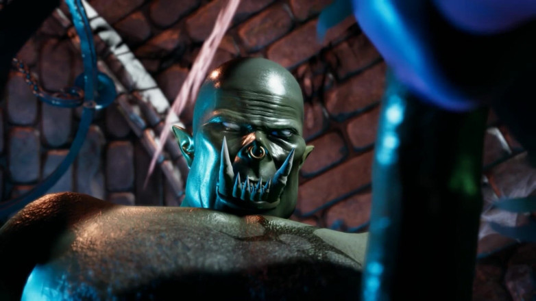Honey Bttch: Slutty dark elf needs orc cock
