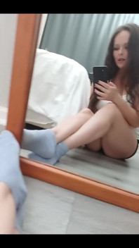Teasing in My Blue Ankle Socks