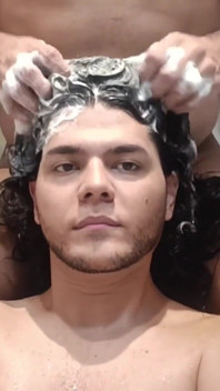Boyfriend Cumming in My Hair and Then Washing It with Lots of Shampoo