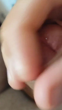 Boy Explores the Super Pre Cum of the Big Cock.