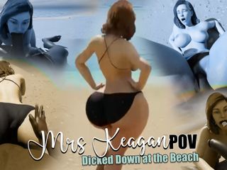 Dukes Hardcore Honeys: Mme Keagan se fait baiser à la plage, POV