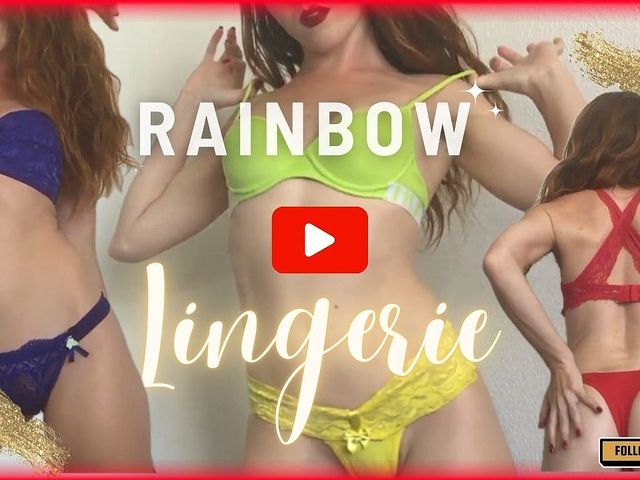 Rainbow Lingerie Try on Haul Modeling Leverageurassets - 35 (Leverage UR assets)