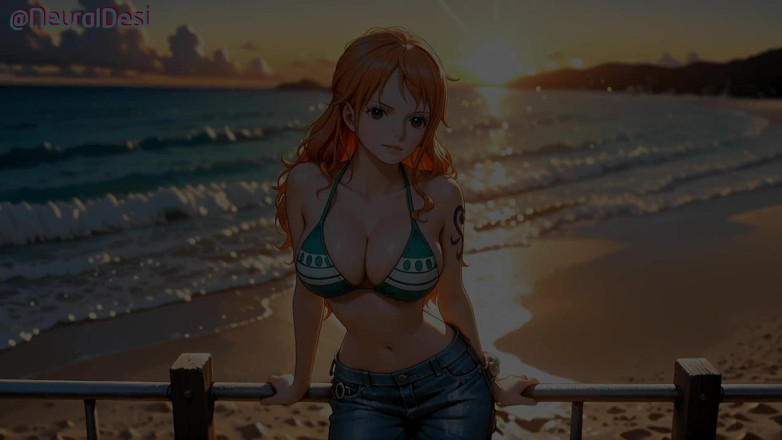 Neural Desires: Nami One Piece Parody Ai-generated