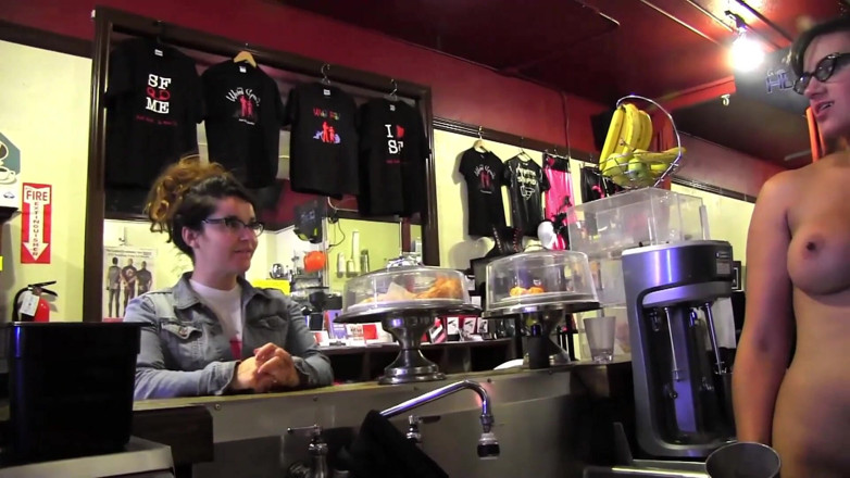 Lesbian Illusion: First time young clerk seduced in a bakery by the...